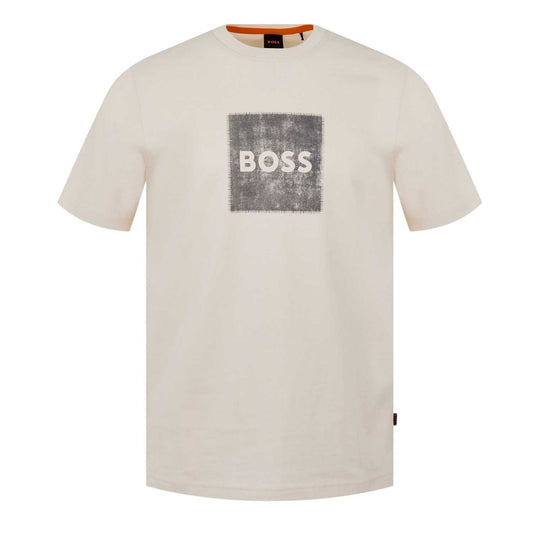 White - Front - Boss Mens Box Logo T-Shirt
