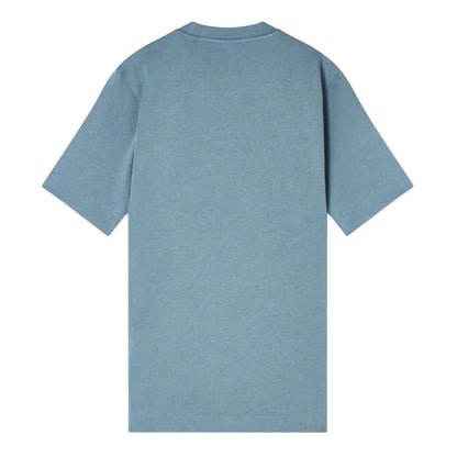 Stormy Sea - Back - Emporio Armani EA7 Mens Embroidered Crew Neck Slim T-Shirt