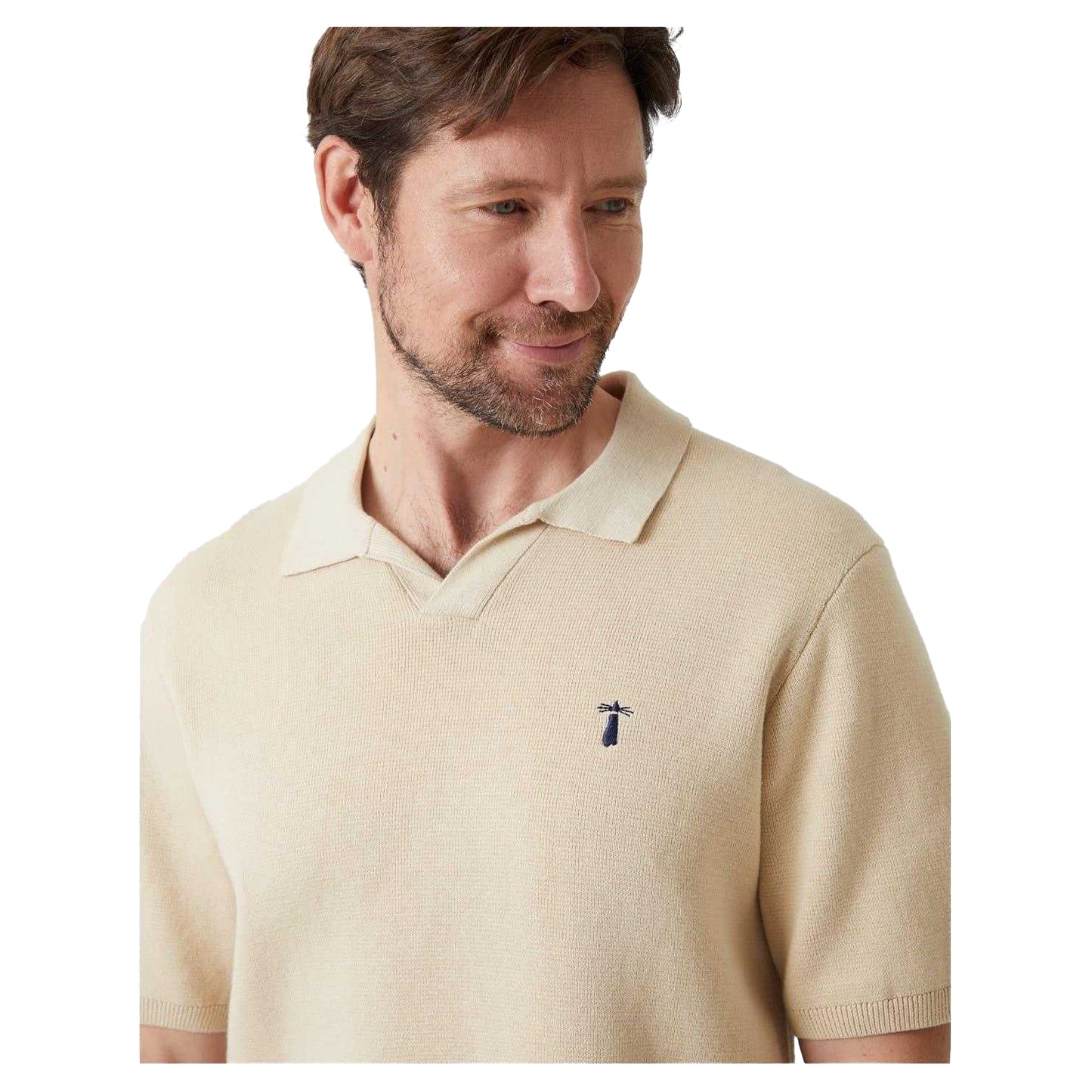 Stone - Side - Saltwell Mens Regular Polo Shirt