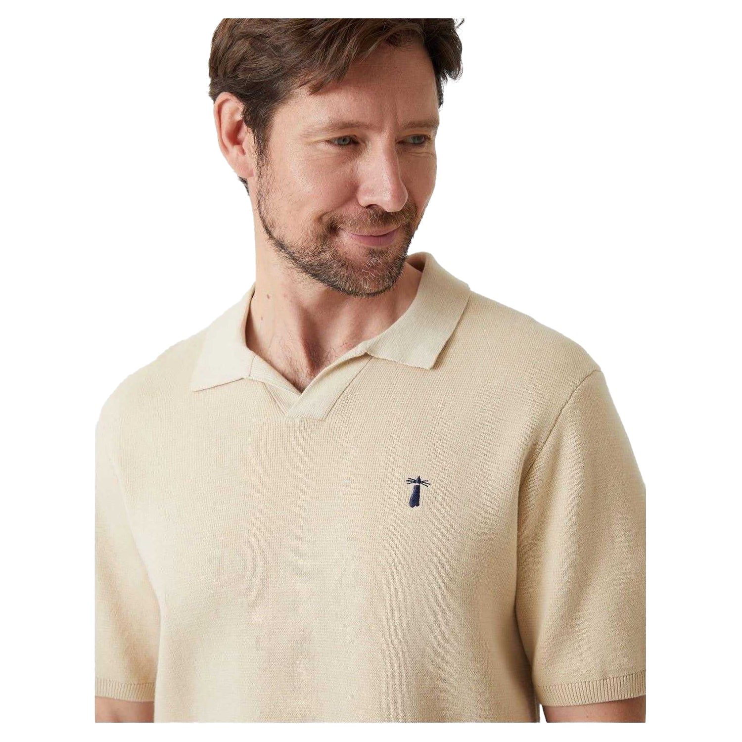 Stone - Side - Saltwell Mens Regular Polo Shirt