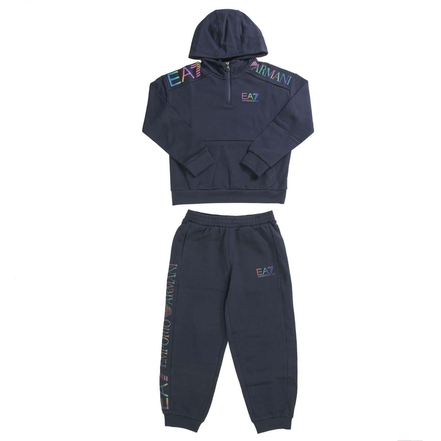 Navy - Front - Emporio Armani Boys Series Logo Tracksuit