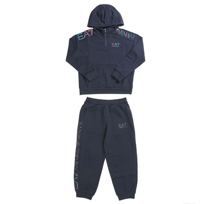 Navy - Front - Emporio Armani Boys Series Logo Tracksuit