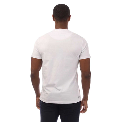 White - Back - Weekend Offender Mens Crossword Colour Block T-Shirt