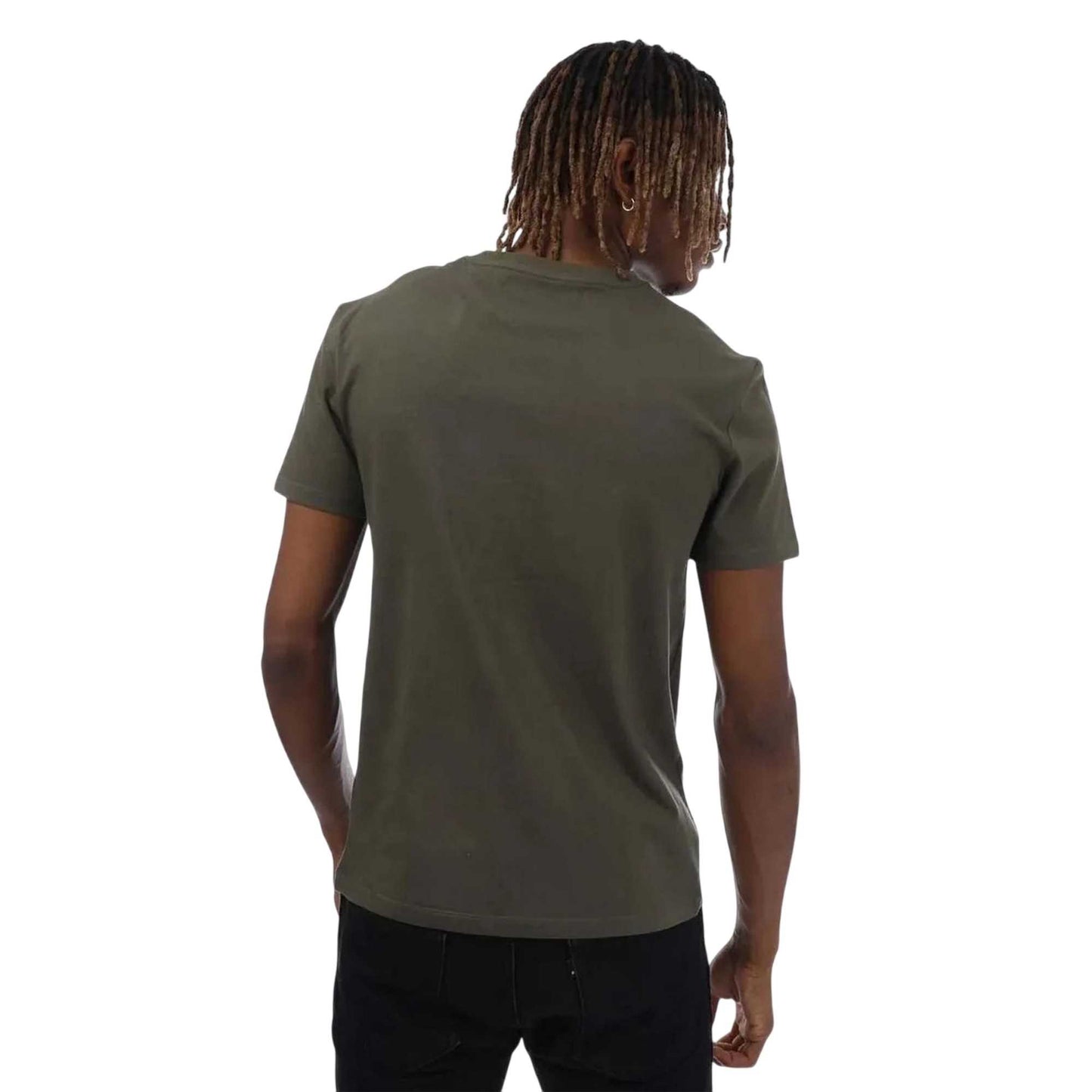 Khaki Green - Back - Timberland Mens Dunstan River Crew Neck Slim T-Shirt