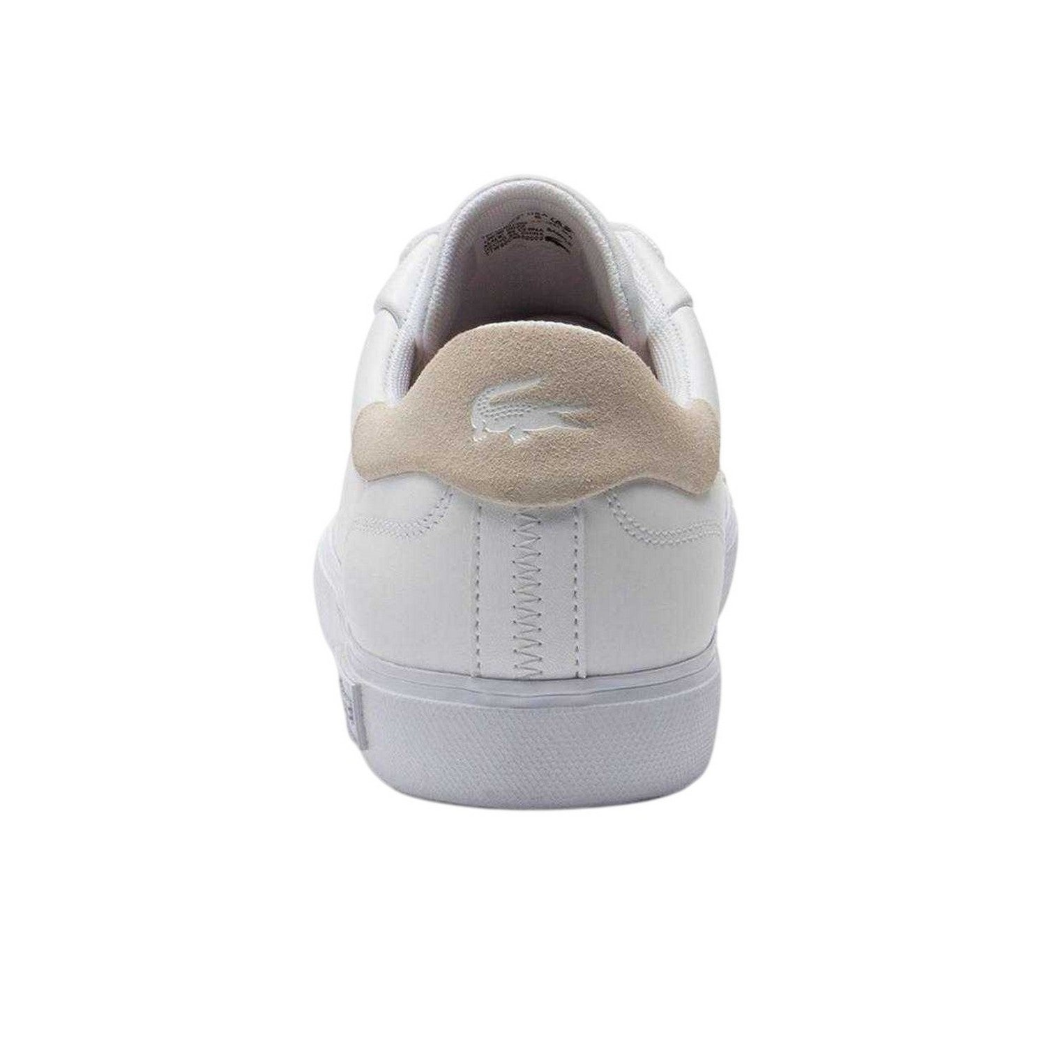 White - Back - Lacoste Womens-Ladies Powercourt 2.0 Leather Trainers