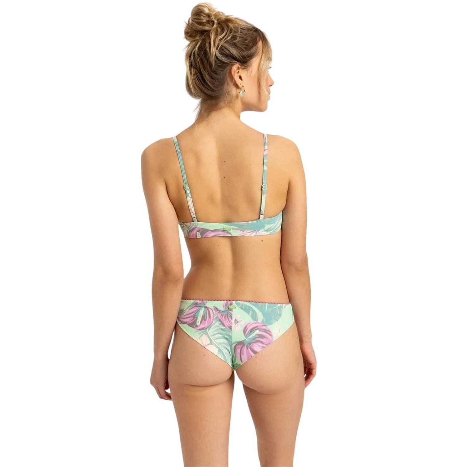 Green - Back - Roxy Womens-Ladies Floral Bikini Set