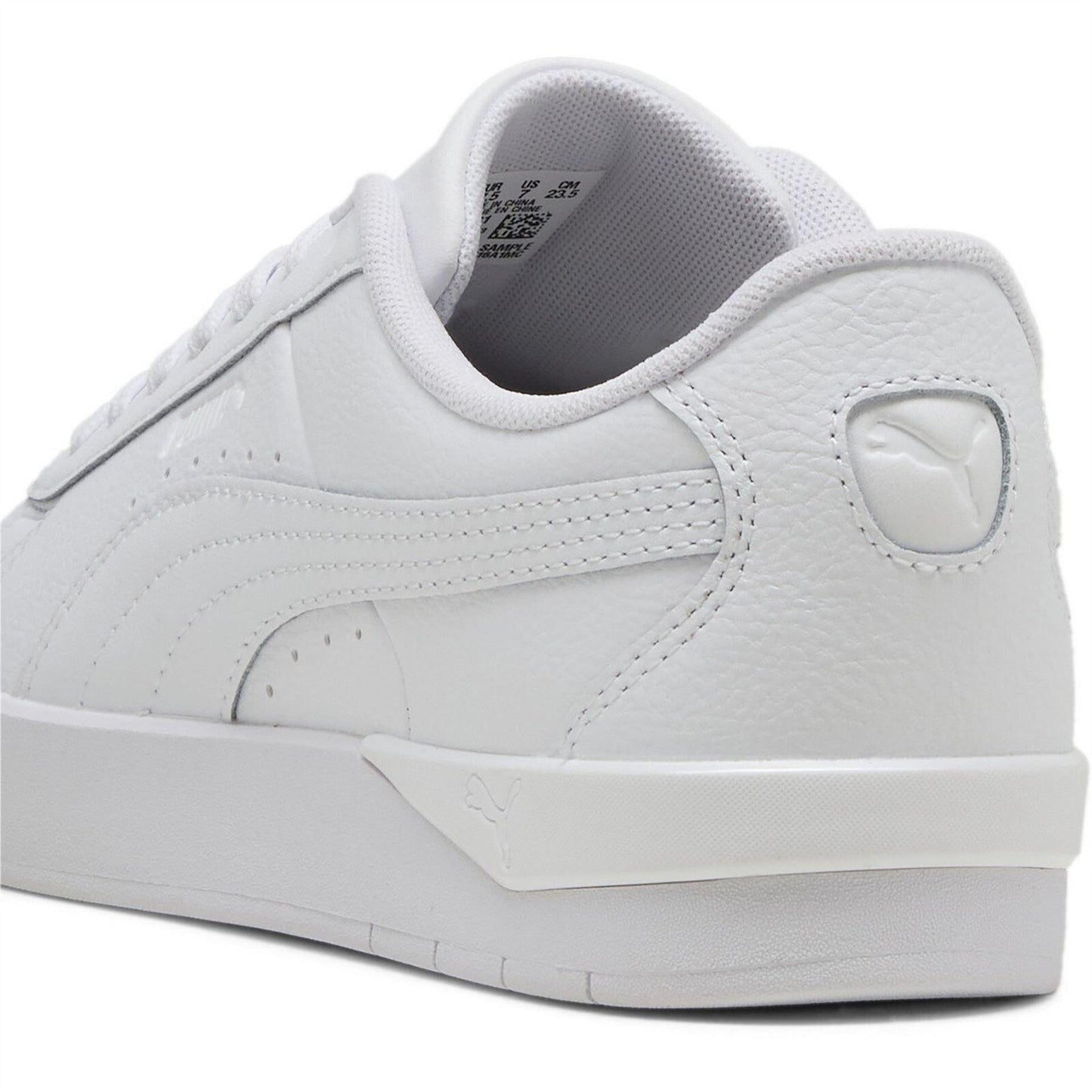 Triple White - Pack Shot - Puma Womens-Ladies Jada Platform Trainers