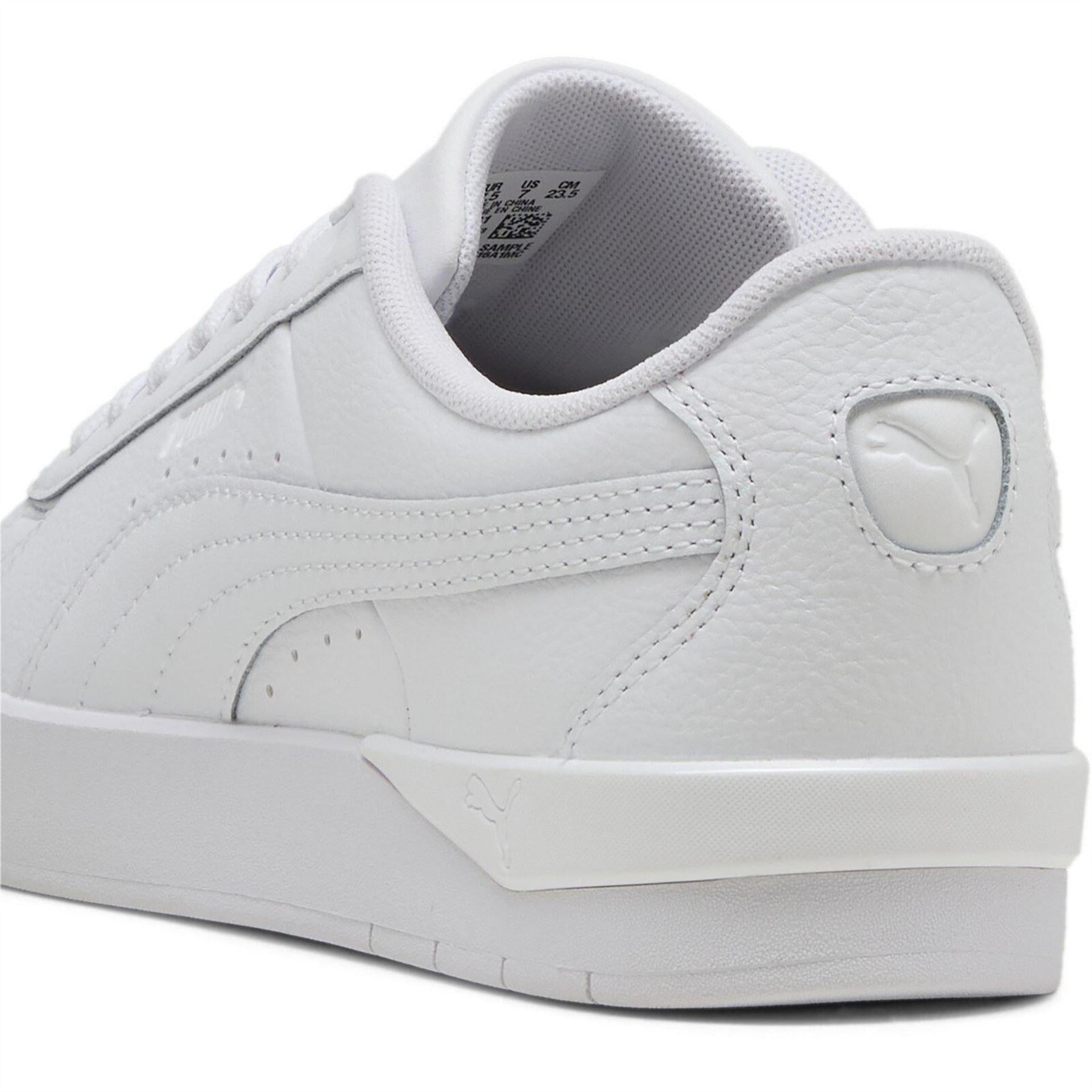 Triple White - Pack Shot - Puma Womens-Ladies Jada Platform Trainers