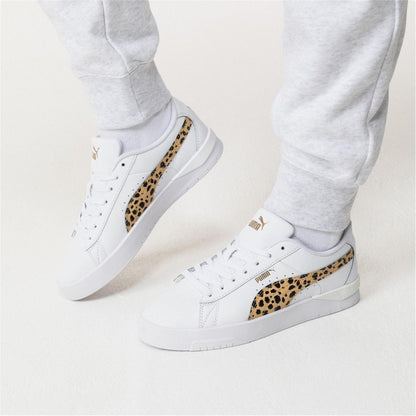 White-Leopard - Pack Shot - Puma Womens-Ladies Jada Platform Trainers