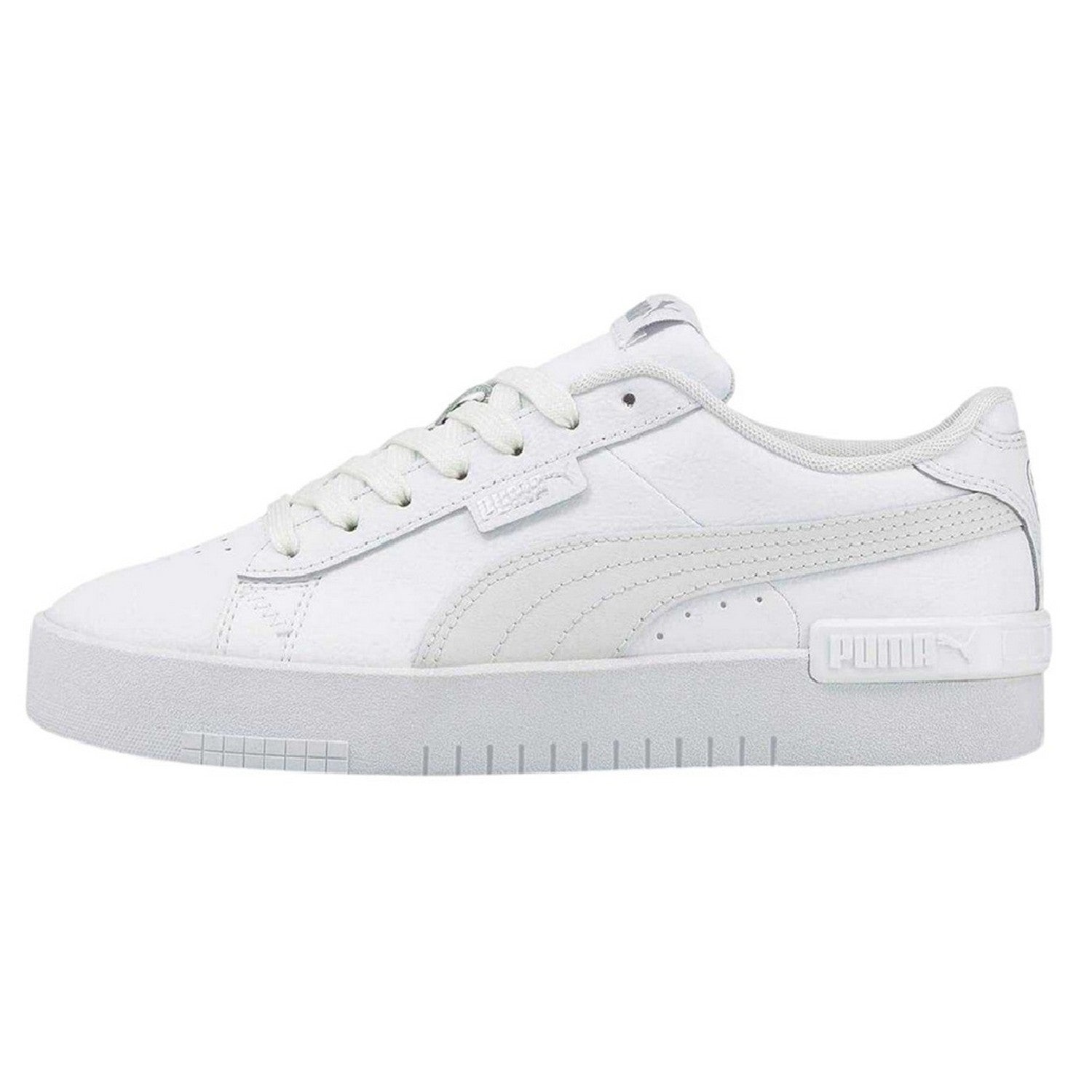 White - Side - Puma Womens-Ladies Jada Platform Trainers