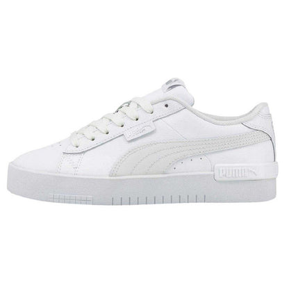 White - Side - Puma Womens-Ladies Jada Platform Trainers