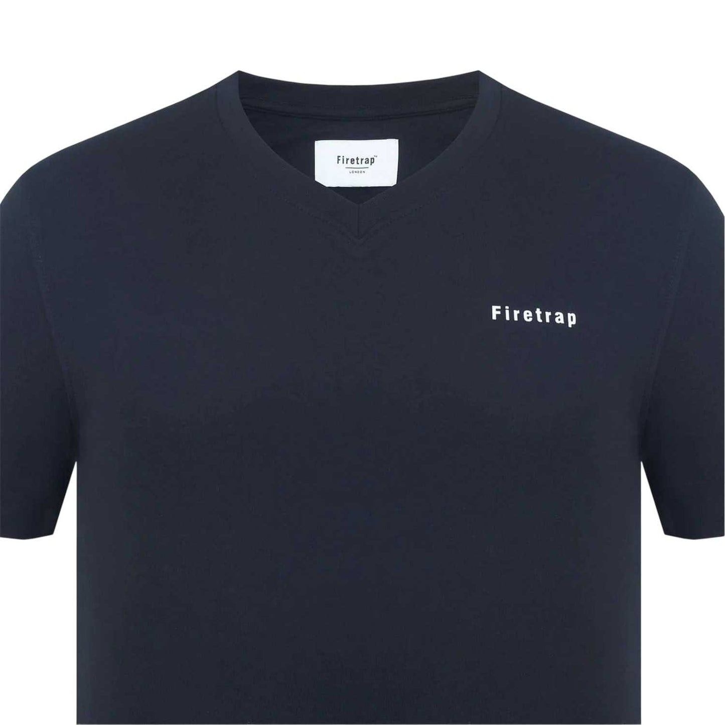 Black - Side - Firetrap Mens Path Logo T-Shirt