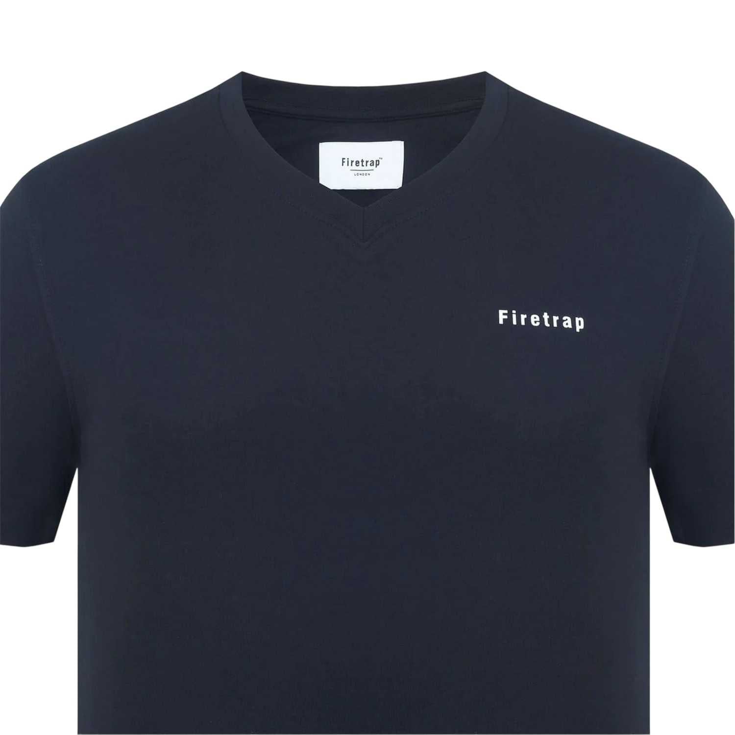 Black - Side - Firetrap Mens Path Logo T-Shirt