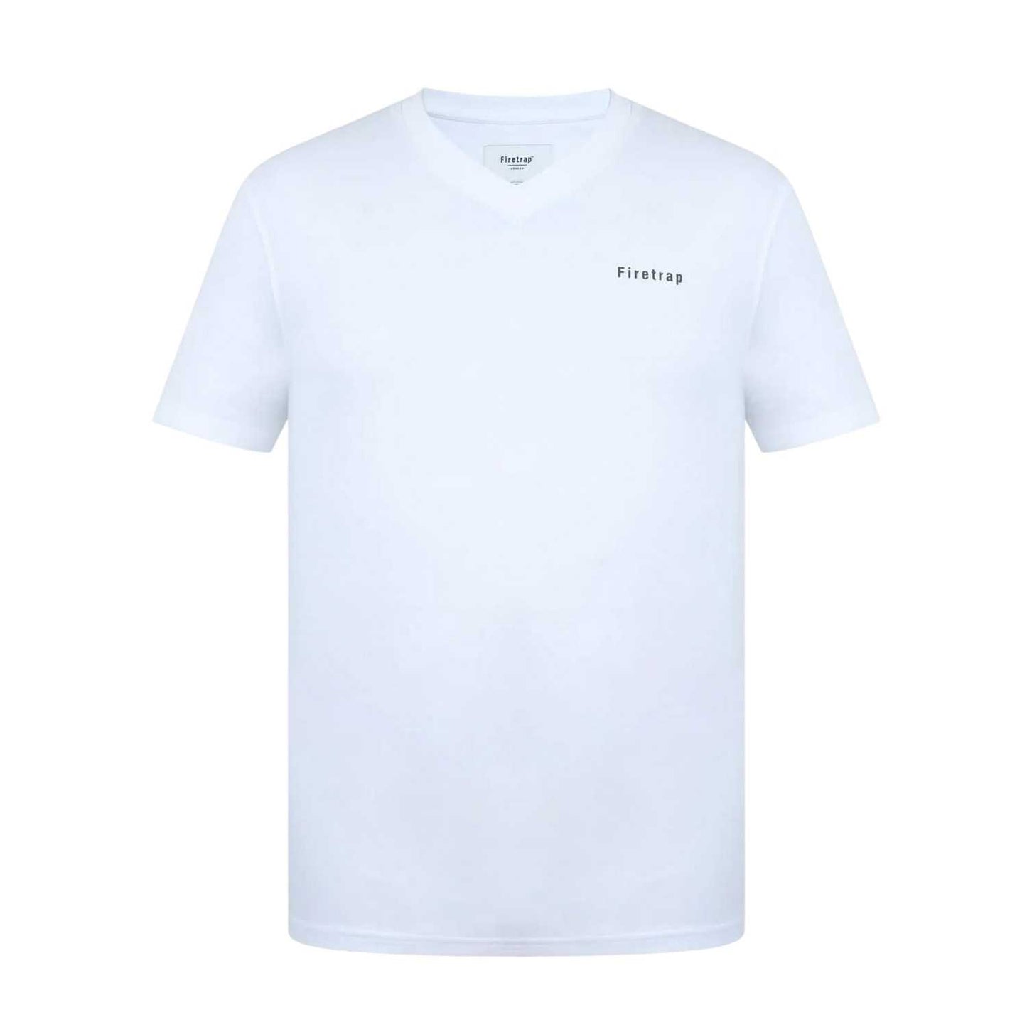 White - Front - Firetrap Mens Path Logo T-Shirt