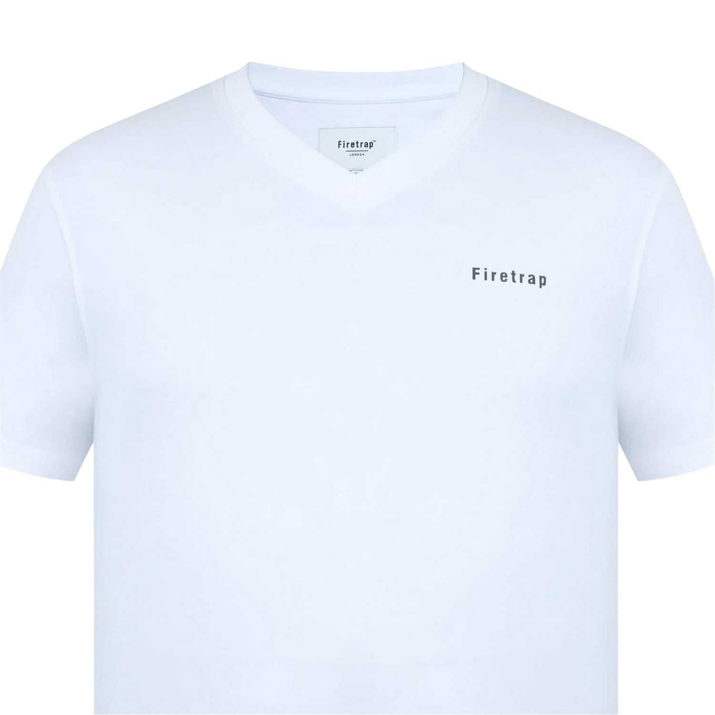 White - Side - Firetrap Mens Path Logo T-Shirt