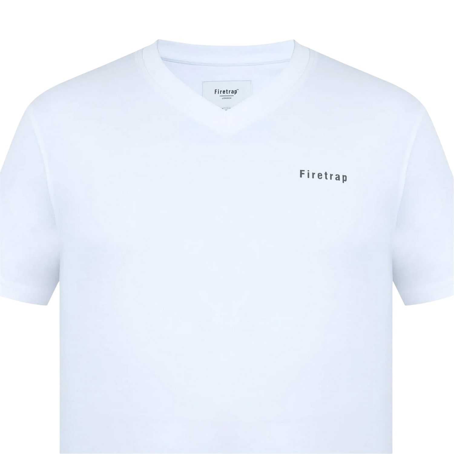 White - Side - Firetrap Mens Path Logo T-Shirt