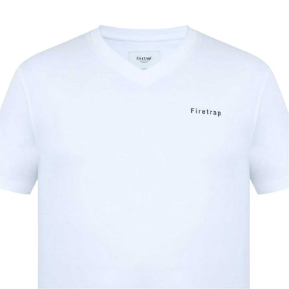 White - Side - Firetrap Mens Path Logo T-Shirt