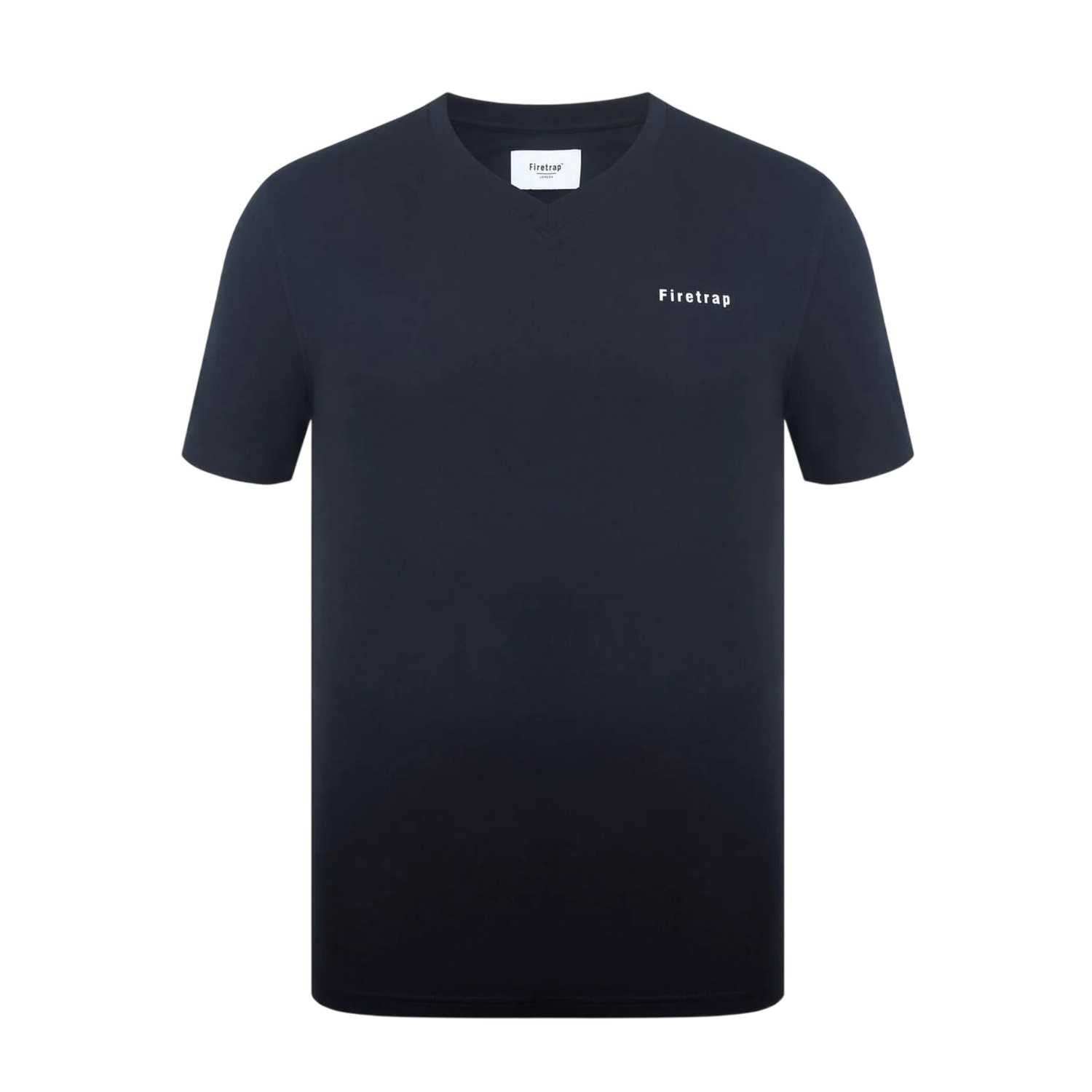 Black - Front - Firetrap Mens Path Logo T-Shirt