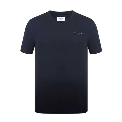 Black - Front - Firetrap Mens Path Logo T-Shirt