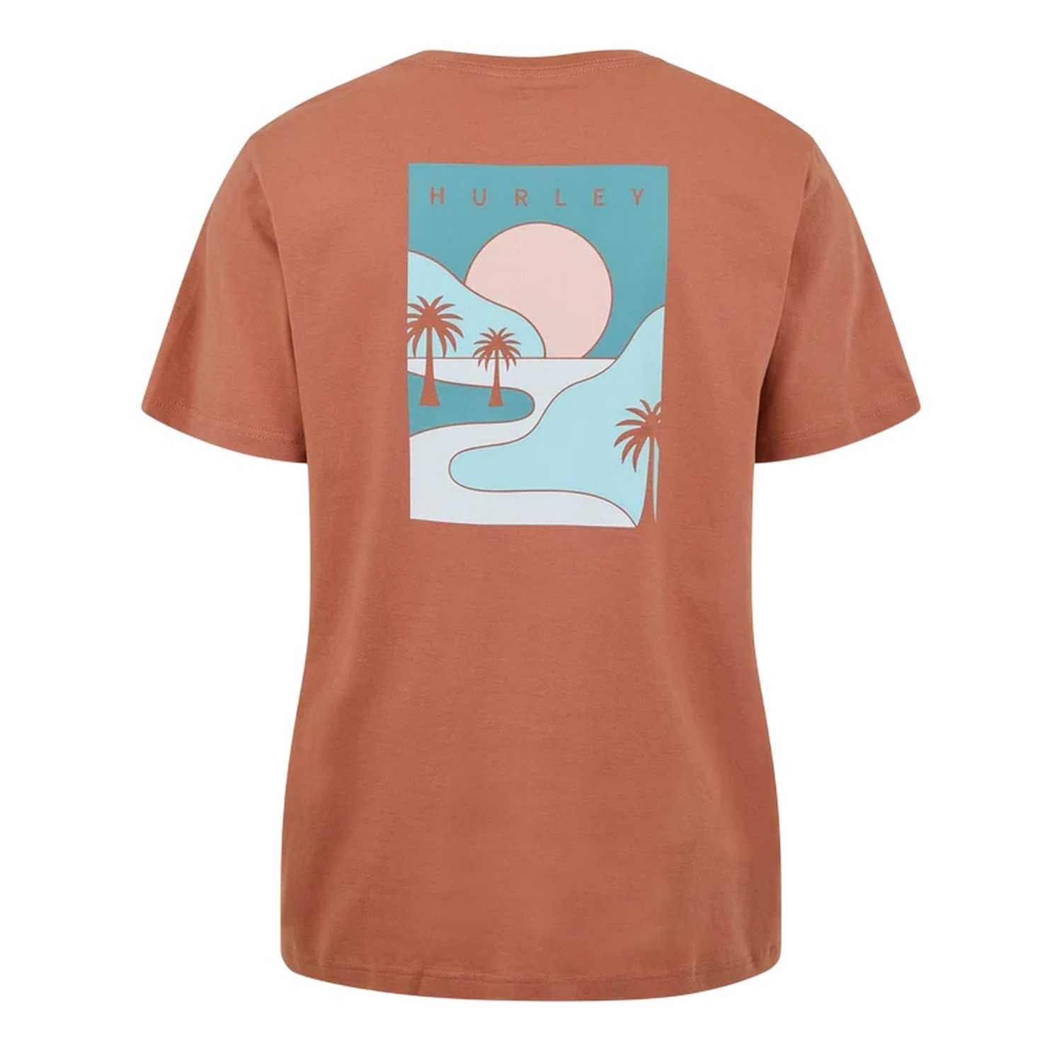 Red - Back - Hurley Mens Sunset T-Shirt