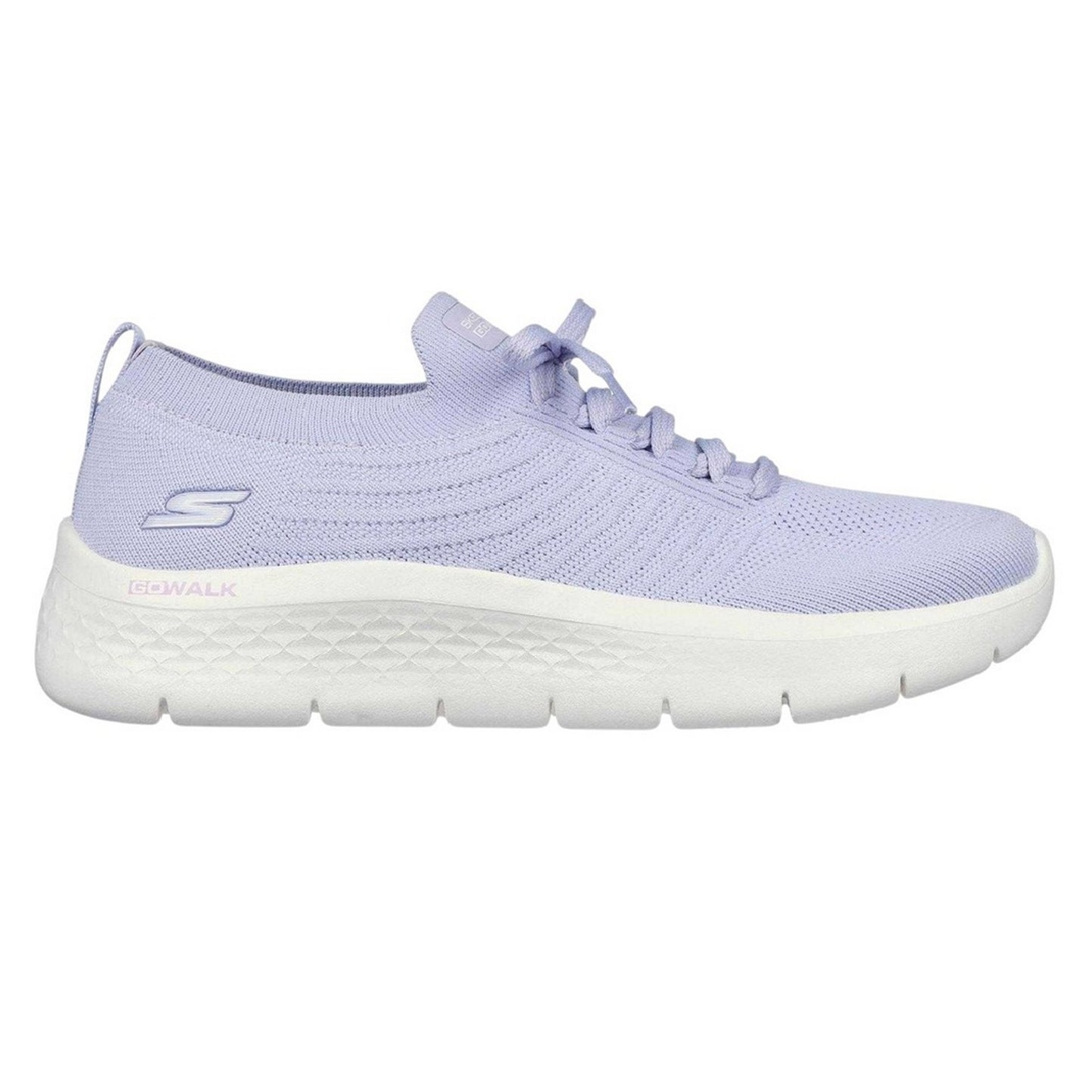 Lavender - Back - Skechers Womens-Ladies Go Walk Knitted Trainers