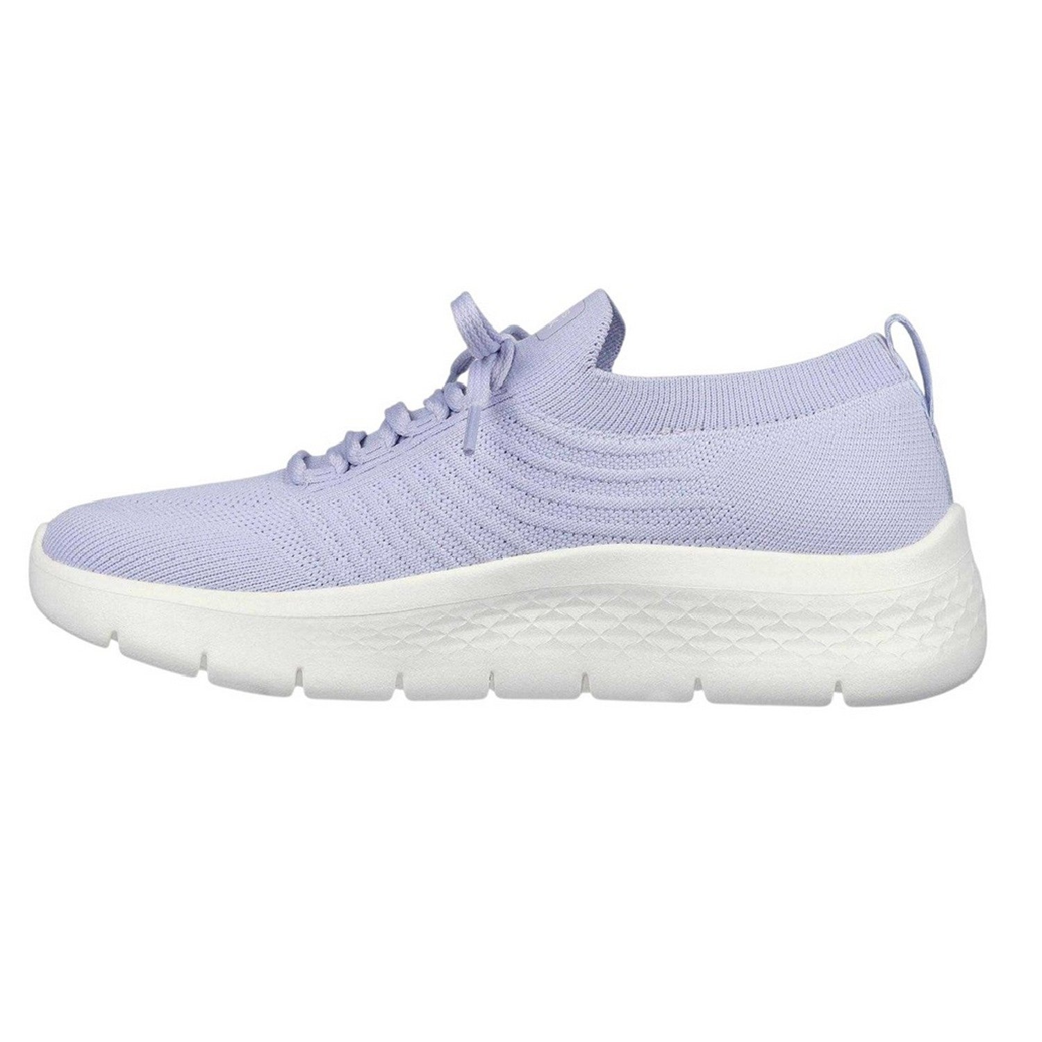 Lavender - Side - Skechers Womens-Ladies Go Walk Knitted Trainers