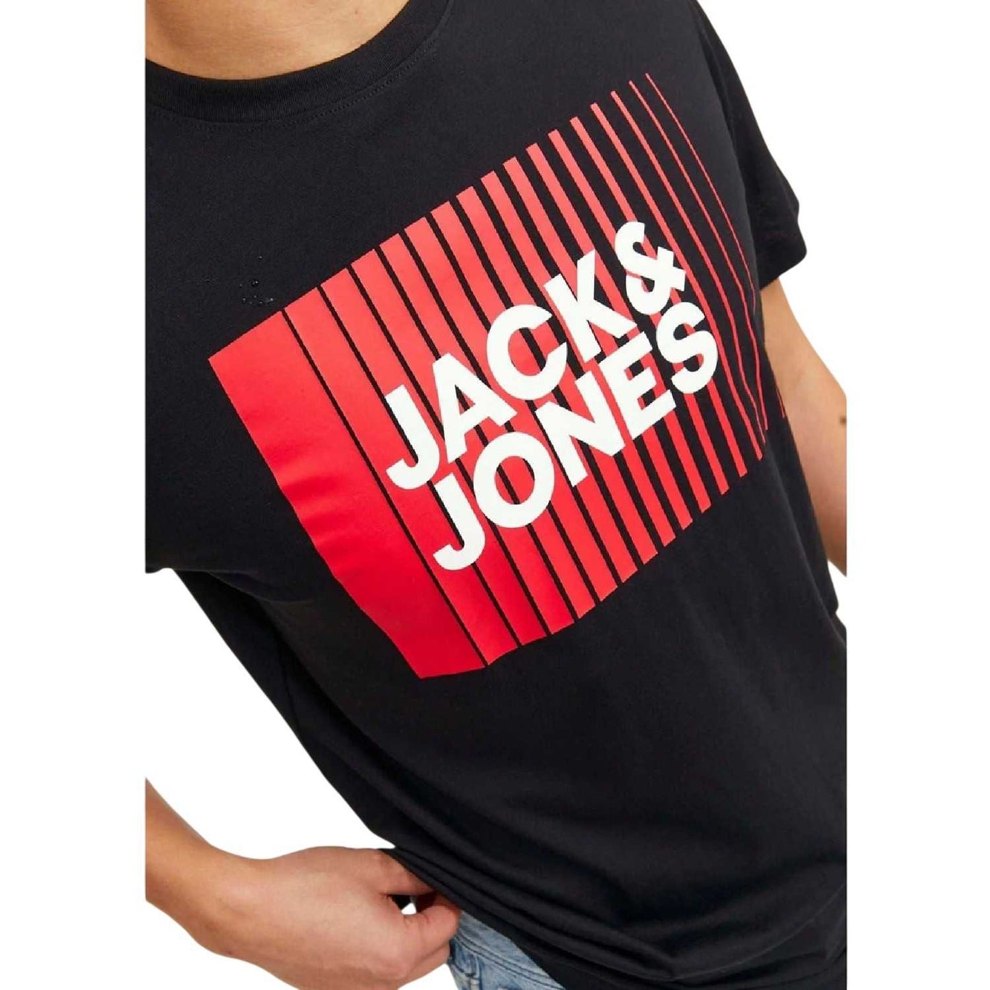 Black - Back - Jack And Jones Mens Logo T-Shirt