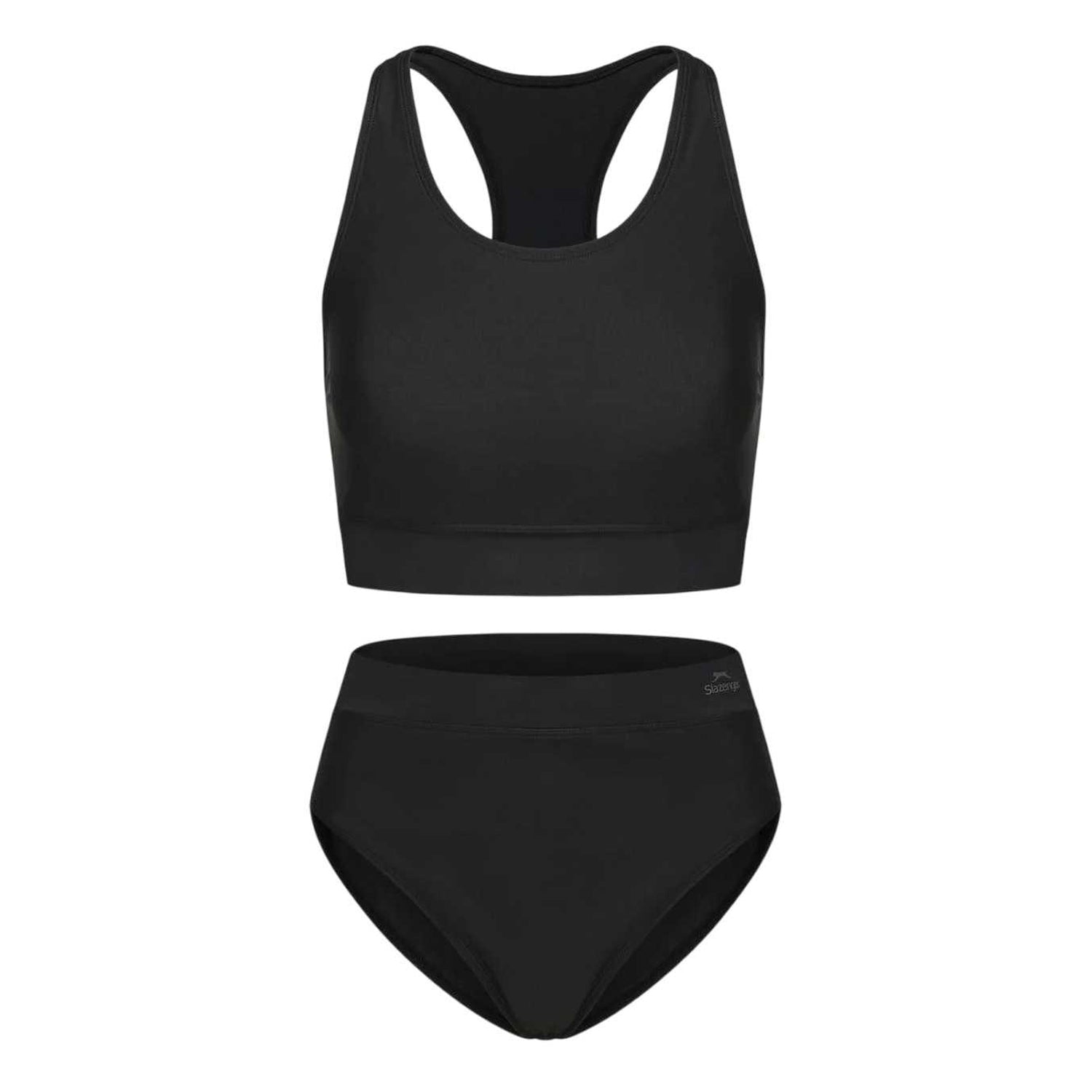 Black - Front - Slazenger Womens-Ladies Xtra Life Lycra Bikini Set