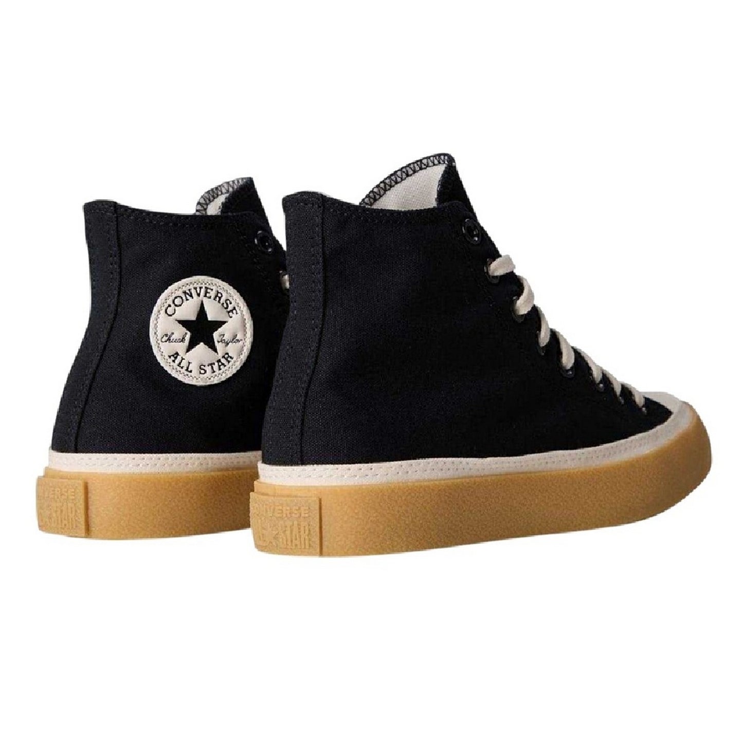 Black - Back - Converse Womens-Ladies All Star Canvas High Top Trainers