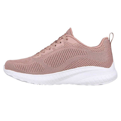 Blush - Back - Skechers Womens-Ladies Bobs Squad Chaos Face Off Trainers