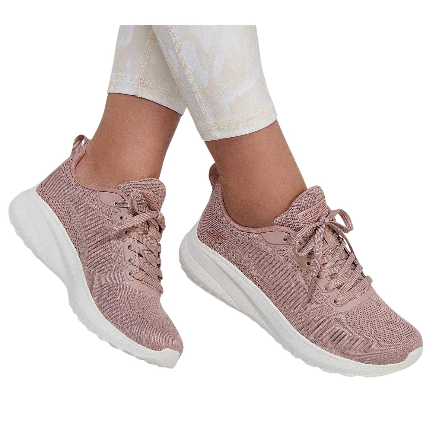 Blush - Lifestyle - Skechers Womens-Ladies Bobs Squad Chaos Face Off Trainers