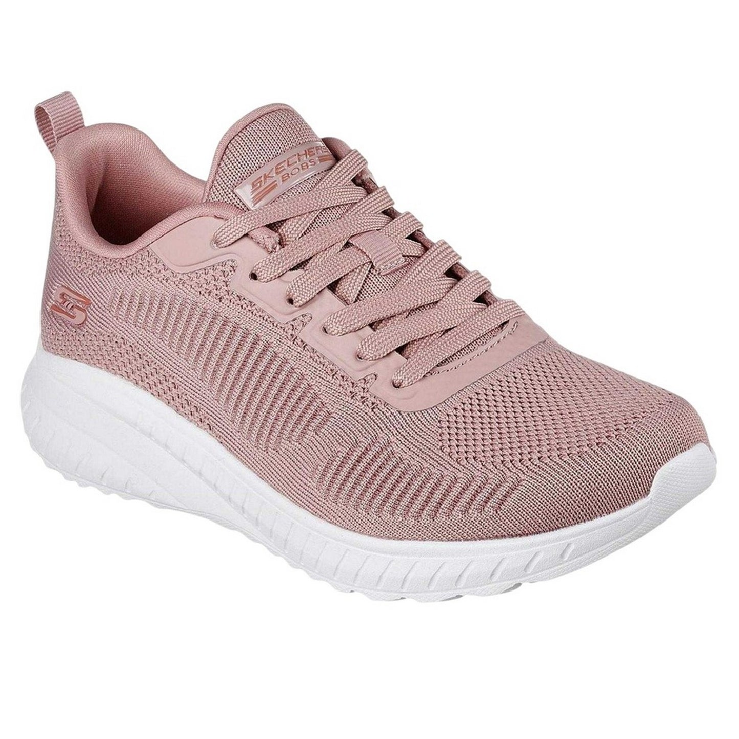 Blush - Front - Skechers Womens-Ladies Bobs Squad Chaos Face Off Trainers