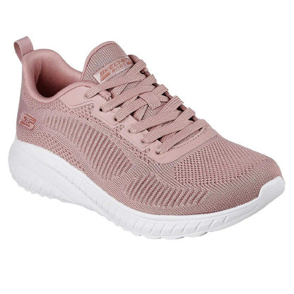 Blush - Front - Skechers Womens-Ladies Bobs Squad Chaos Face Off Trainers