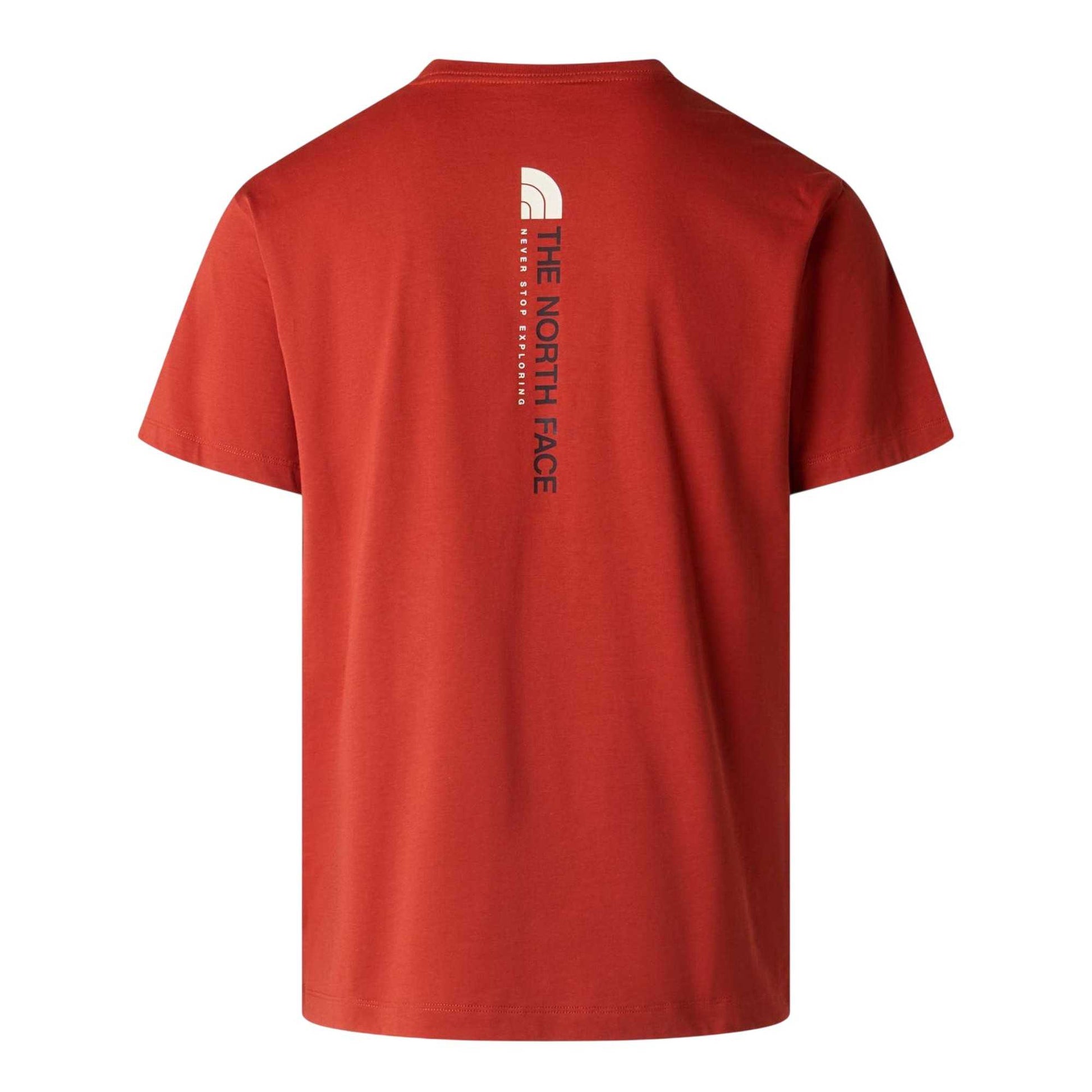 Iron Clay - Back - The North Face Mens Vertical Performance T-Shirt