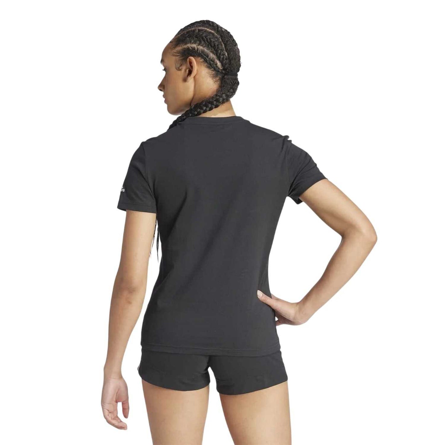 Black - Back - Adidas Womens-Ladies Logo T-Shirt