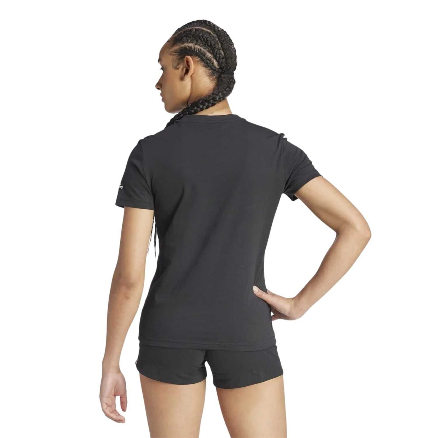 Black - Back - Adidas Womens-Ladies Logo T-Shirt