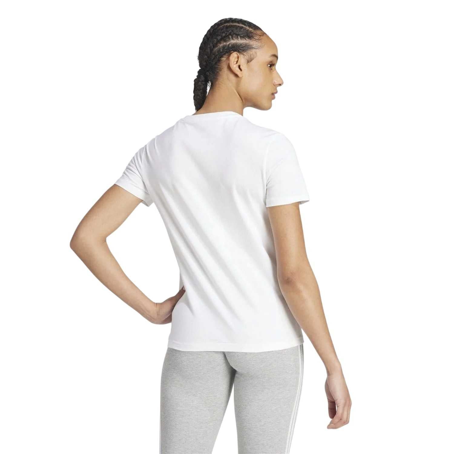 White - Back - Adidas Womens-Ladies Logo T-Shirt