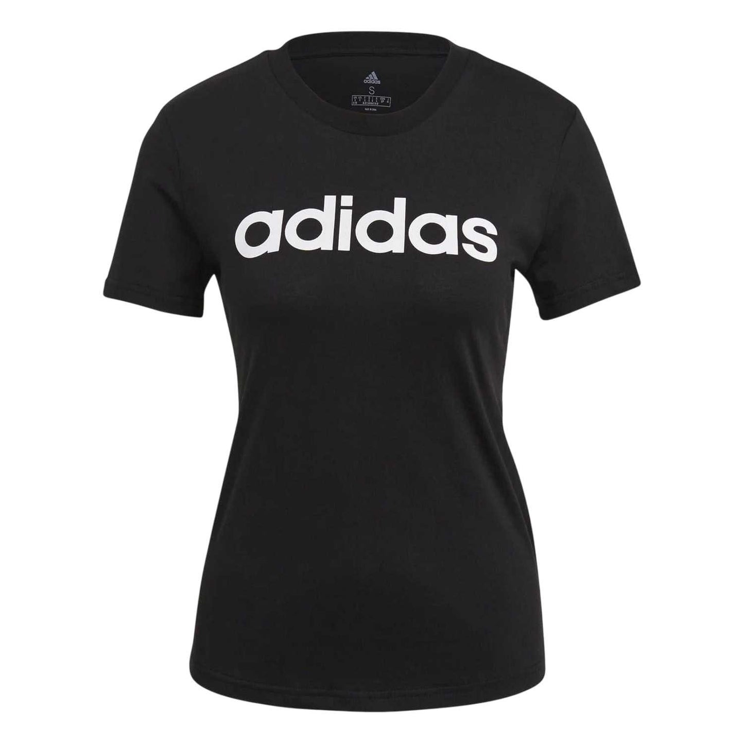 Black - Front - Adidas Womens-Ladies Logo T-Shirt