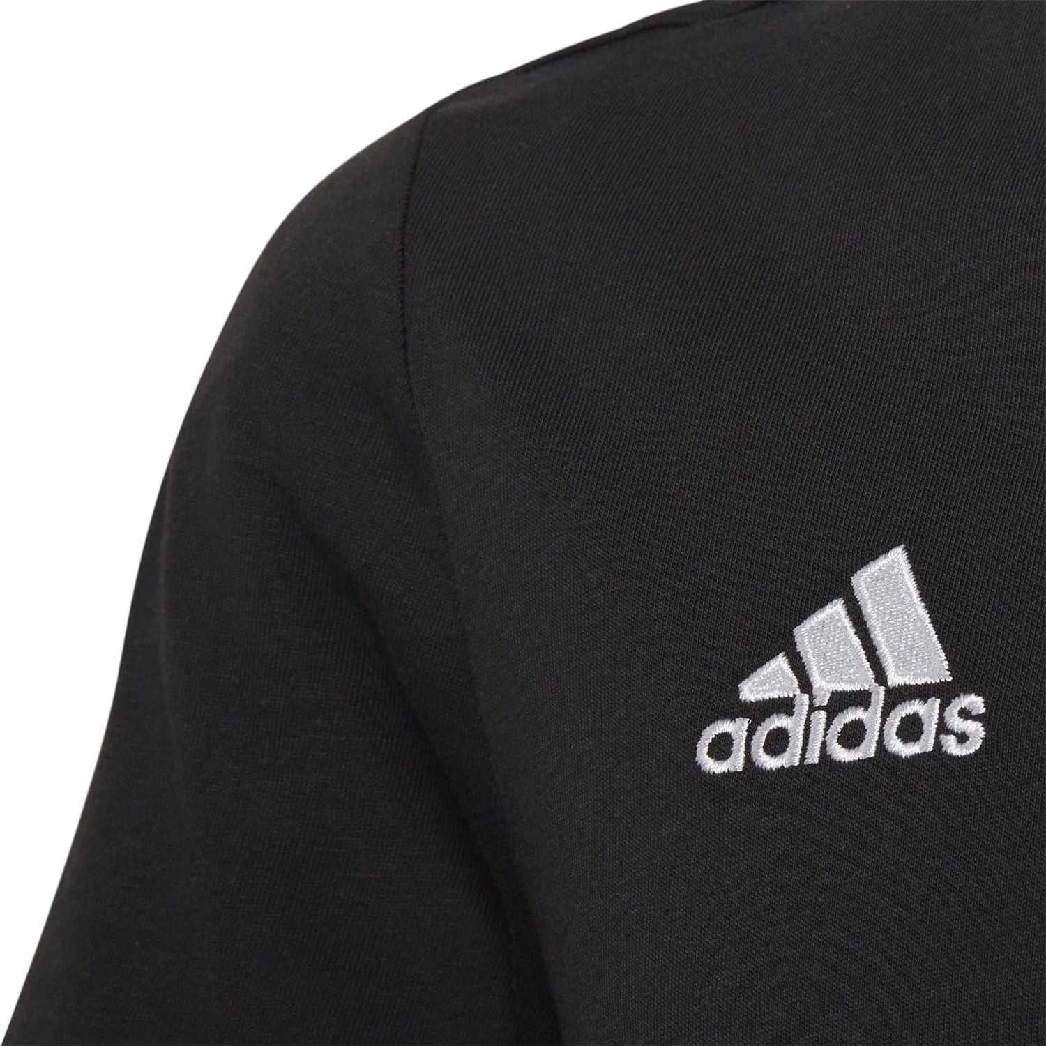 Black - Side - Adidas Childrens-Kids Entrada 22 V Neck T-Shirt