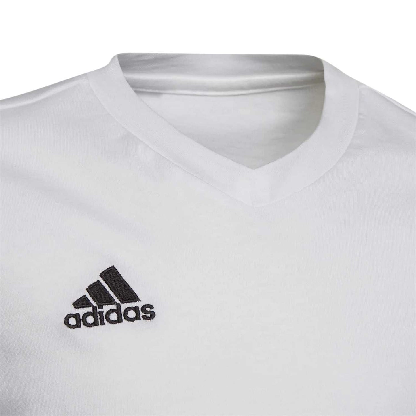 White - Side - Adidas Childrens-Kids Entrada 22 V Neck T-Shirt