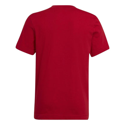 Red - Back - Adidas Childrens-Kids Entrada 22 V Neck T-Shirt