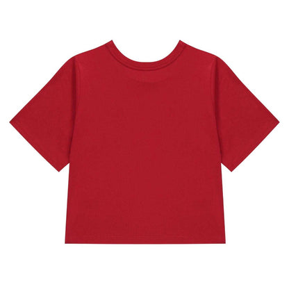 Red - Back - Levis Girls Batwing Logo Regular Crop T-Shirt