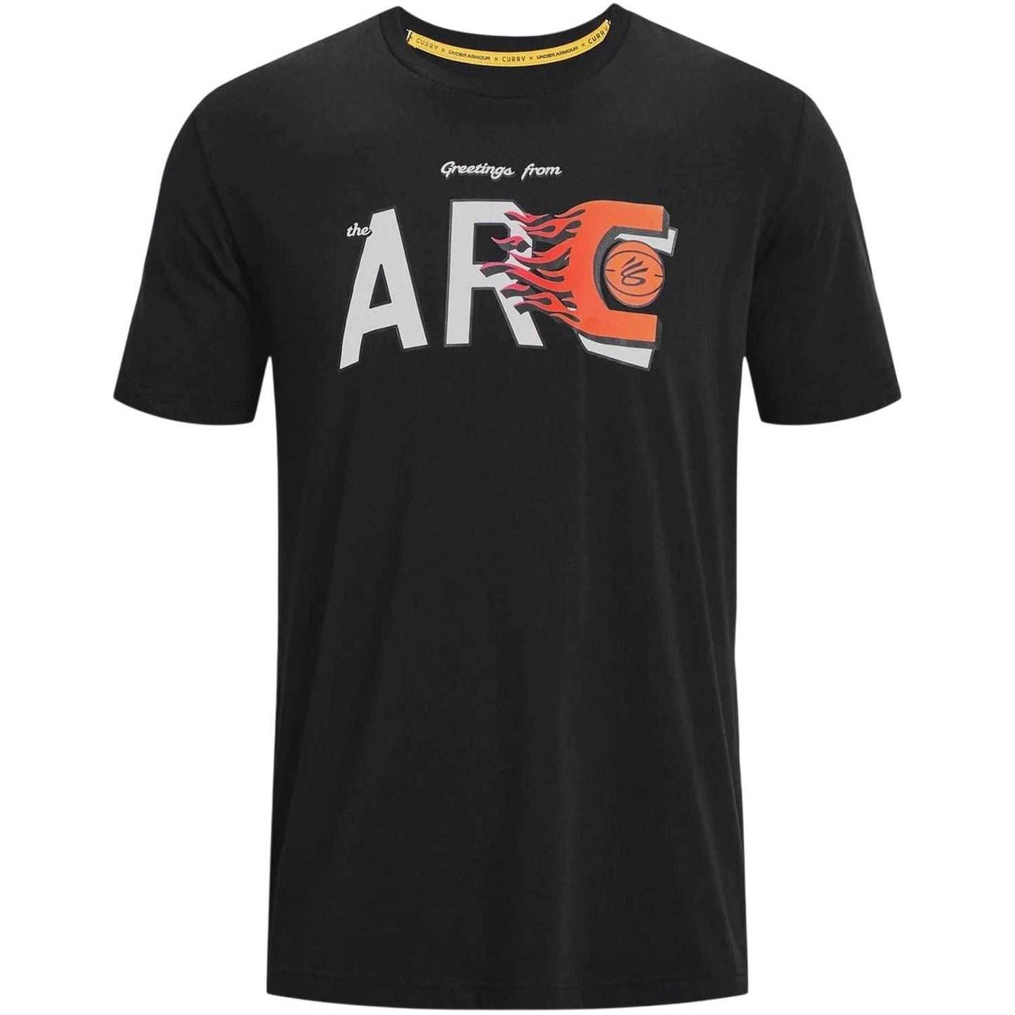 Black-White - Front - Under Armour Mens Crew Neck Relaxed Fit Short-Sleeved T-Shirt