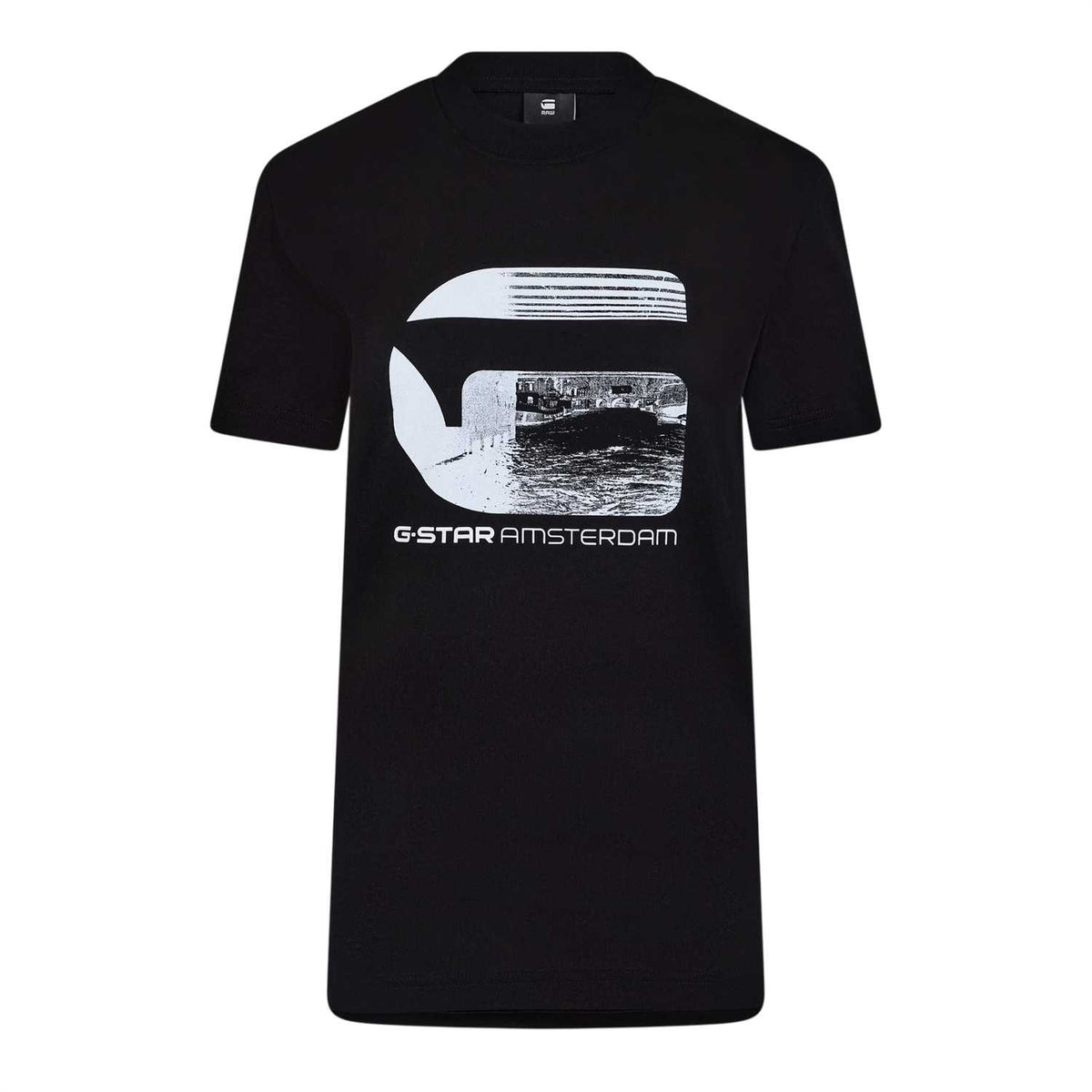 Dark Black - Front - G-Star Mens Amsterdam T-Shirt