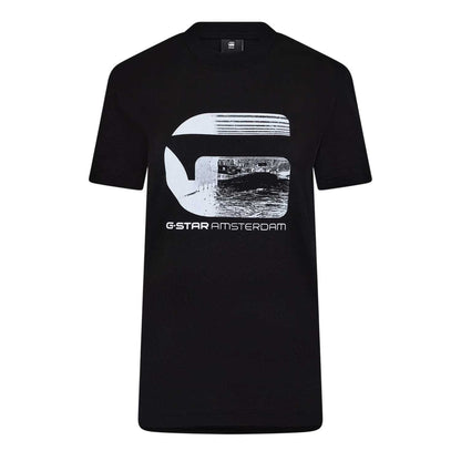 Dark Black - Front - G-Star Mens Amsterdam T-Shirt