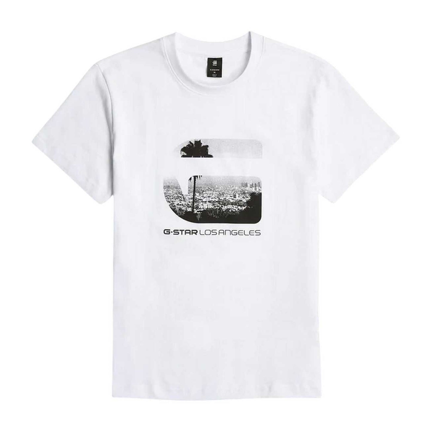 White - Front - G-Star Mens Los Angeles T-Shirt