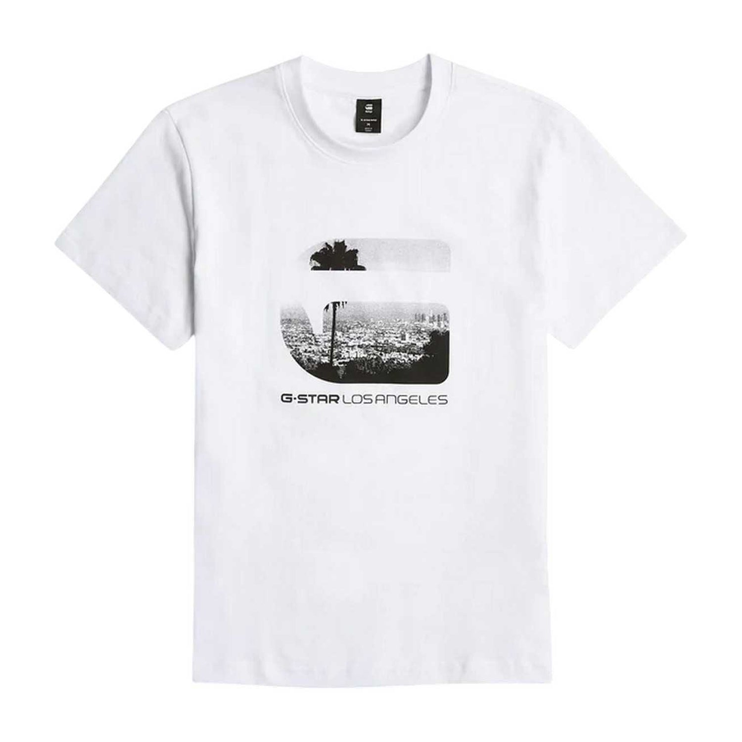 White - Front - G-Star Mens Los Angeles T-Shirt
