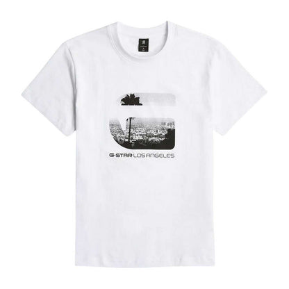 White - Front - G-Star Mens Los Angeles T-Shirt