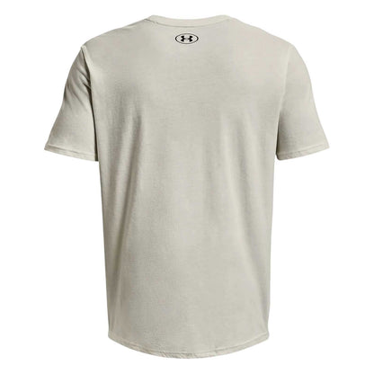Ivory-Black - Back - Under Armour Mens Project Rock T-Shirt
