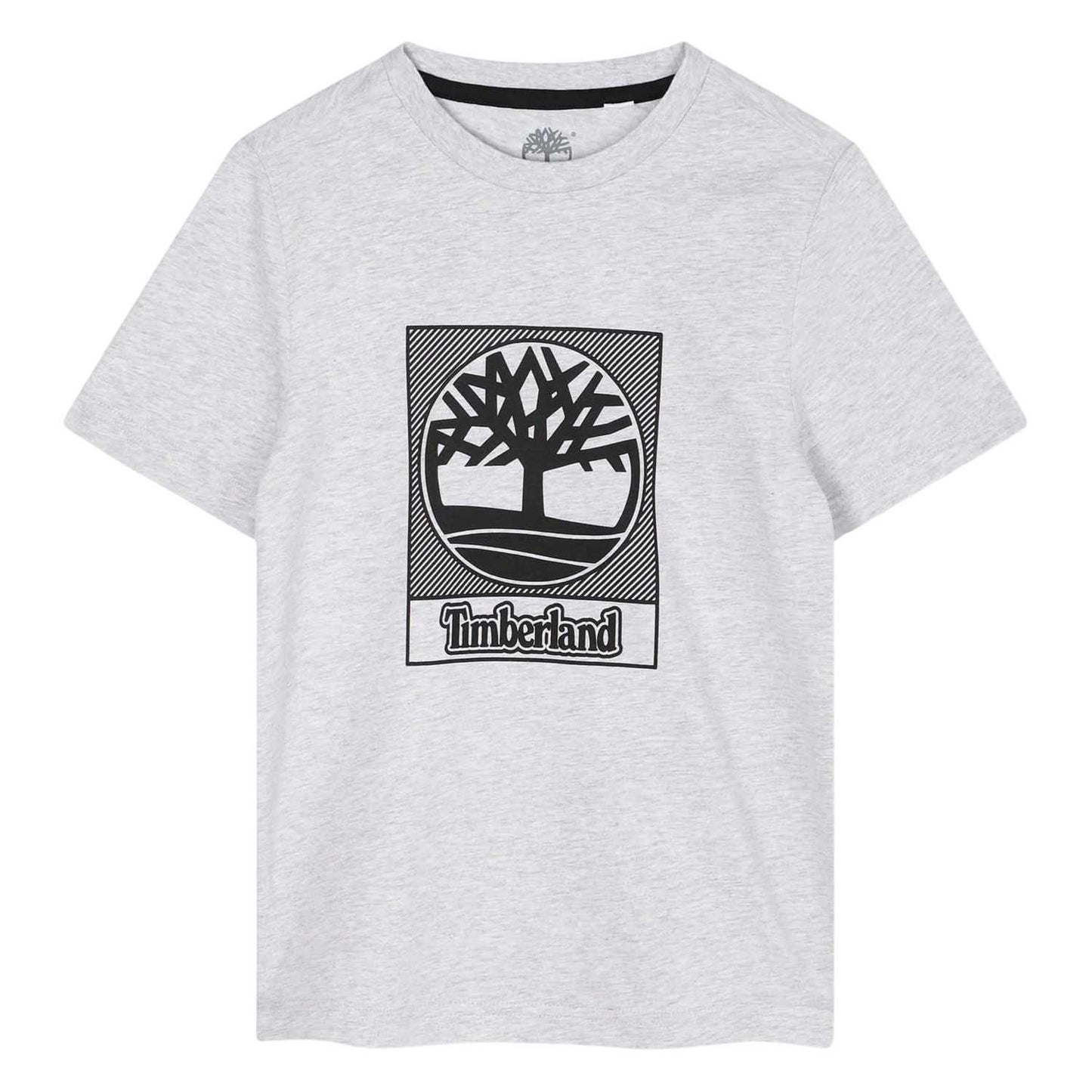 Grey - Front - Timberland Childrens-Kids Logo Jersey T-Shirt